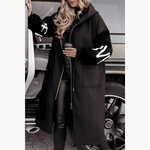 Women's Long Hooded Jacket with Knit Sleeves, photo 3