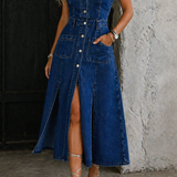 Women's Open-Front Denim Dress, photo 2