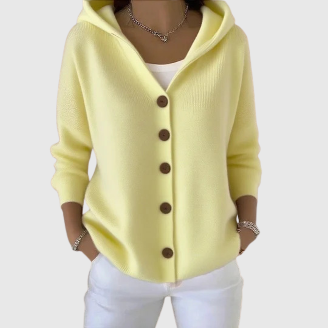 Women's Elegant Cardigan in Yellow