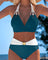 Women's Elegant Support Bikini Set in Dark Green