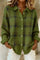 Courtney Plaid Button Cardigan in Green