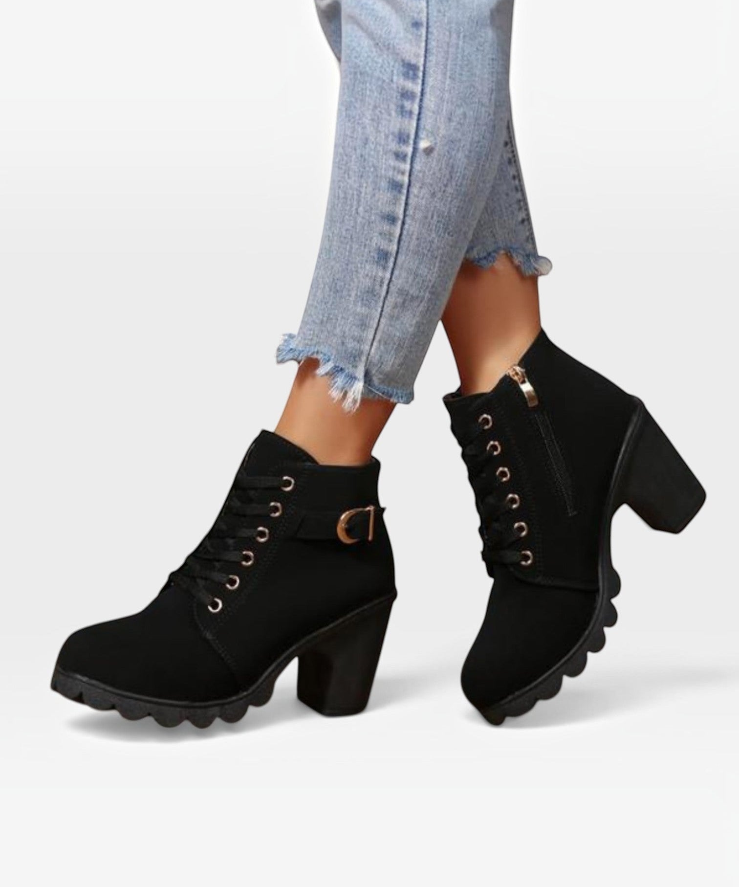 Women's Chic Buckle Ankle Boots