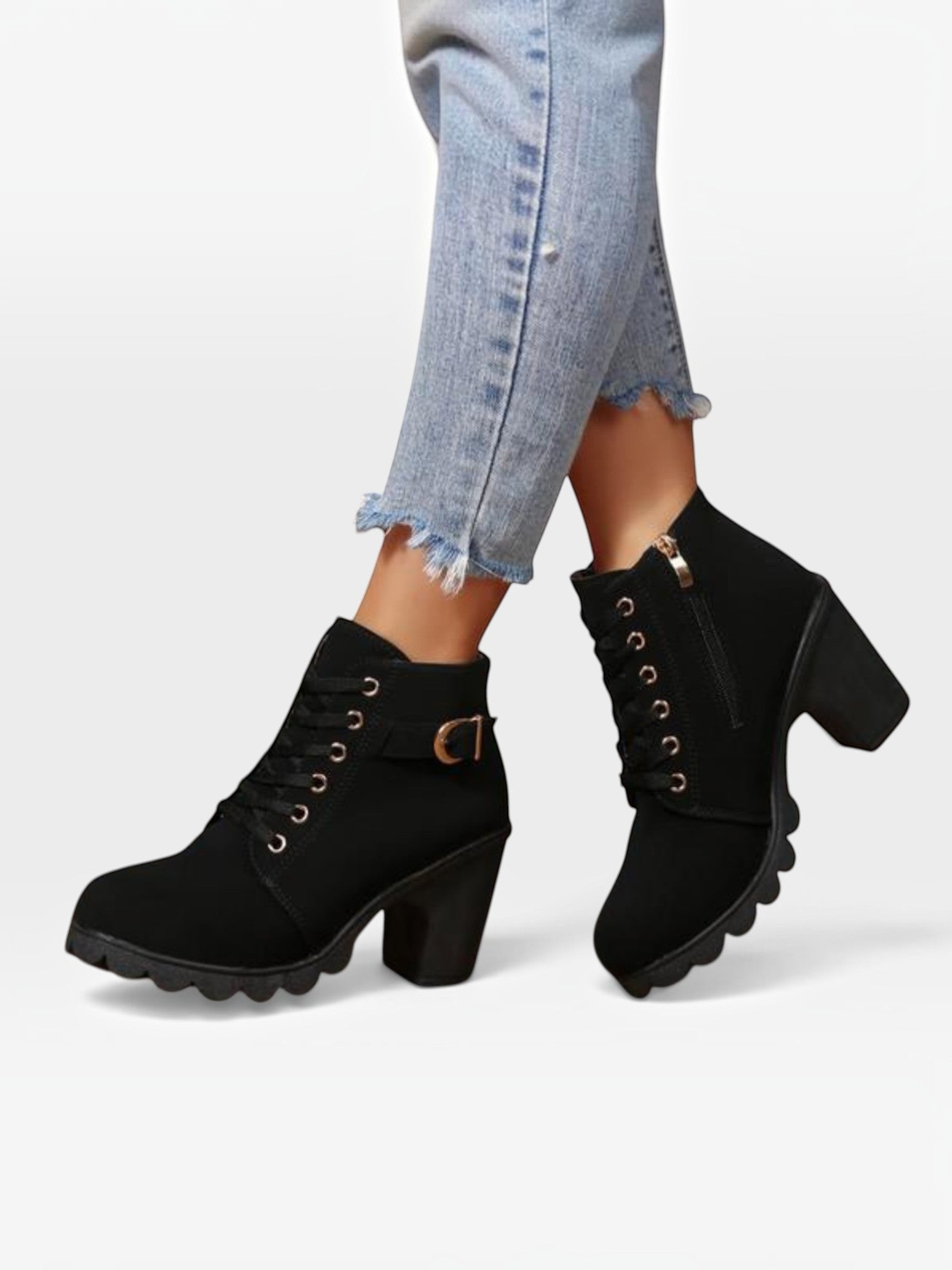 Women's Chic Buckle Ankle Boots