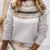 Women's Fair Isle Sweater in Gray