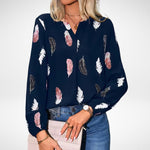 Women's Confidence Fit Blouse in Navy Blue