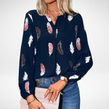 Women's Confidence Fit Blouse in Navy Blue