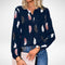 Women's Confidence Fit Blouse in Navy Blue