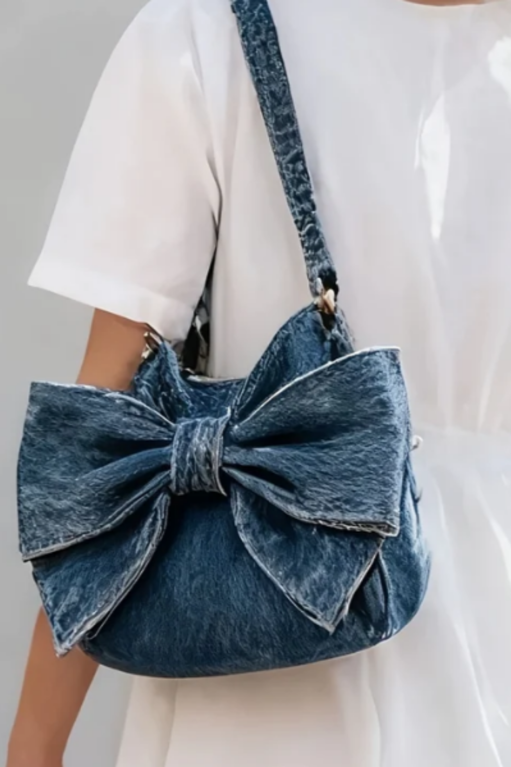 Women's Bow Denim Bag, photo 4