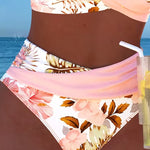 Women's Floral Contrast Split Bikini, photo 2