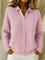 Women's Pink Button-Up Knit Cardigan