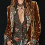 Marcelline | Vintage Floral Printed Patchwork Blazer
