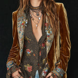 Marcelline | Vintage Floral Printed Patchwork Blazer