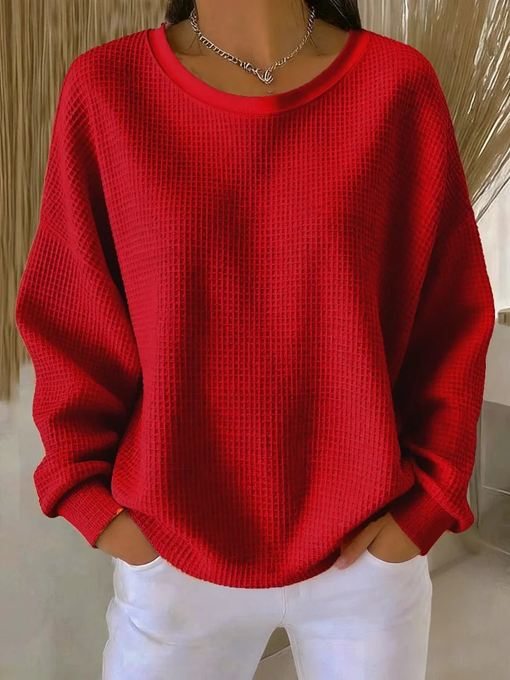 Nyla Classic Sweater in Red