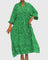 Women's Maxi Dress With Elegant Print in Green