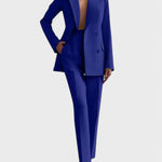 Women's Blazer and Pants Set in Blue