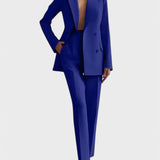 Women's Blazer and Pants Set in Blue
