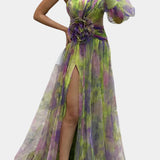 Danyzhel Elegant Maxi Dress in Green