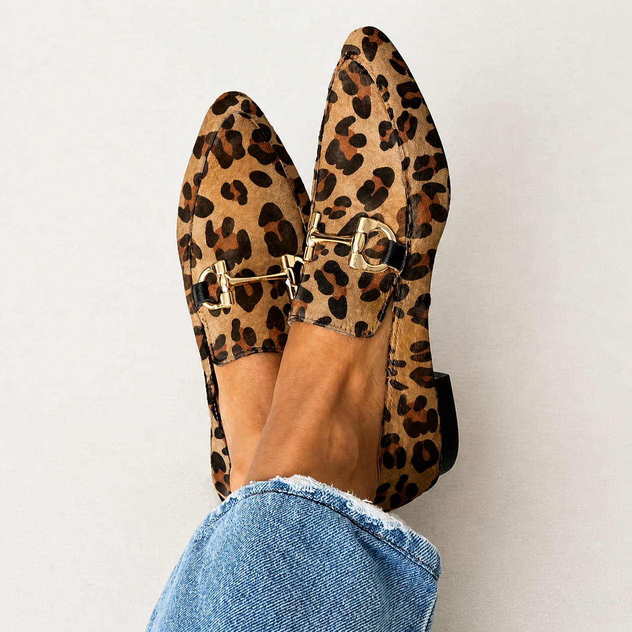 Women's Elegant Leopard Loafers