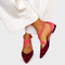 Women's Buckle Loafers in Dark Pink
