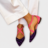 Women's Buckle Loafers in Purple