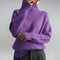 Women's Luxurious Cashmere Mock-Neck Sweater in Lilac
