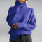 Women's Luxurious Cashmere Mock-Neck Sweater in Purple