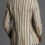 Suzanne | Striped Bohemian Blazer with Printed Collar