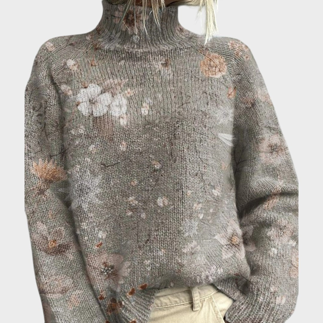 Constance Art Knit Turtleneck Sweater