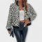 Women's Elegant Leopard-Print Jacket in White