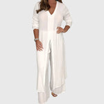 Olivia Elegant Two-Piece Set in White