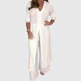 Olivia Elegant Two-Piece Set in White