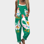 Anna Comfortable printed jumpsuit in Green
