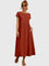 Women's Casual Pocket Dress in Brown