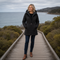 Women's Hooded Quilted Winter Coat in Black