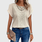 Women's Elegant Ibiza Style Blouse in Beige