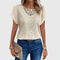 Women's Elegant Ibiza Style Blouse in Beige