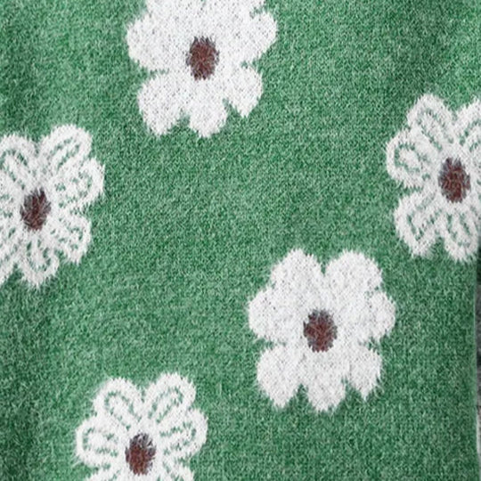 Women's Floral Cable-Knit Quarter-Zip Sweater, photo 5
