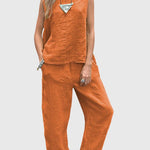 Sabrina Elegant Two-Piece Set in Orange