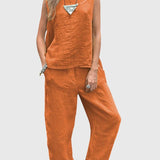 Sabrina Elegant Two-Piece Set in Orange