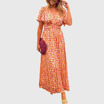 Women's Comfortable Summer Dress in Orange