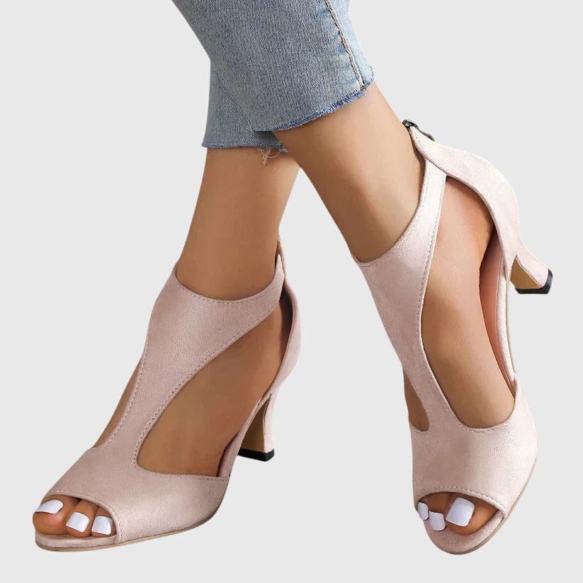 Delfina Comfort Heels in Pink