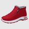 Sianna waterproof winter ankle boots in Dark Red