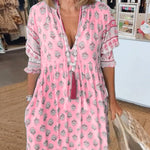 Women's Chic Floral V-Neck Maxi Dress, photo 9