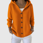 Women's Elegant Cardigan in Orange