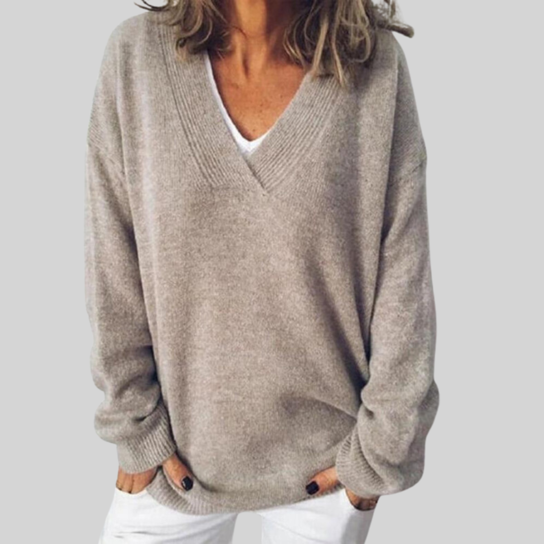 Women's Soft Knit Sweater in Khaki
