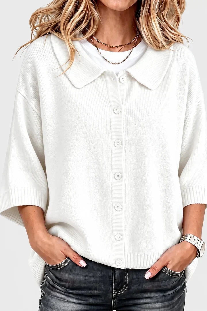 Women's Knitted Gilet in White