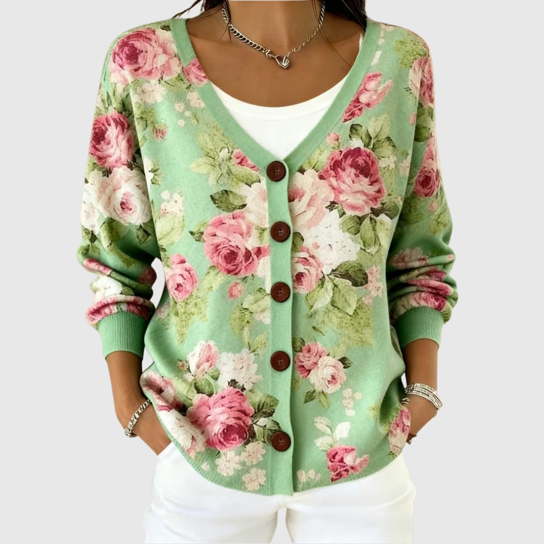 Stella Cozy Button-Front Knit Cardigan