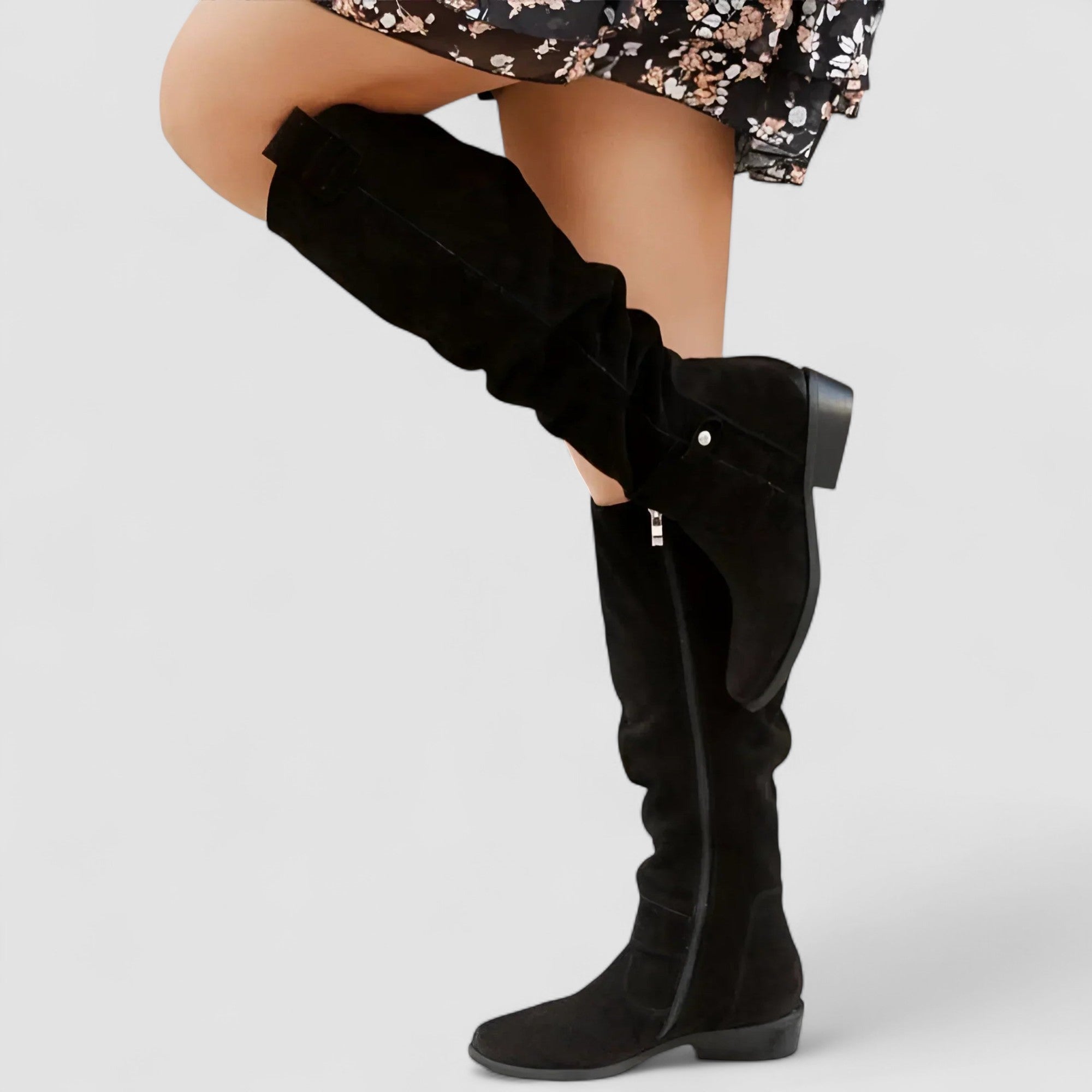 Nora Comfort Western Boots in Black