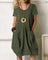 Women's Easy Casual Flow Midi Dress in Green