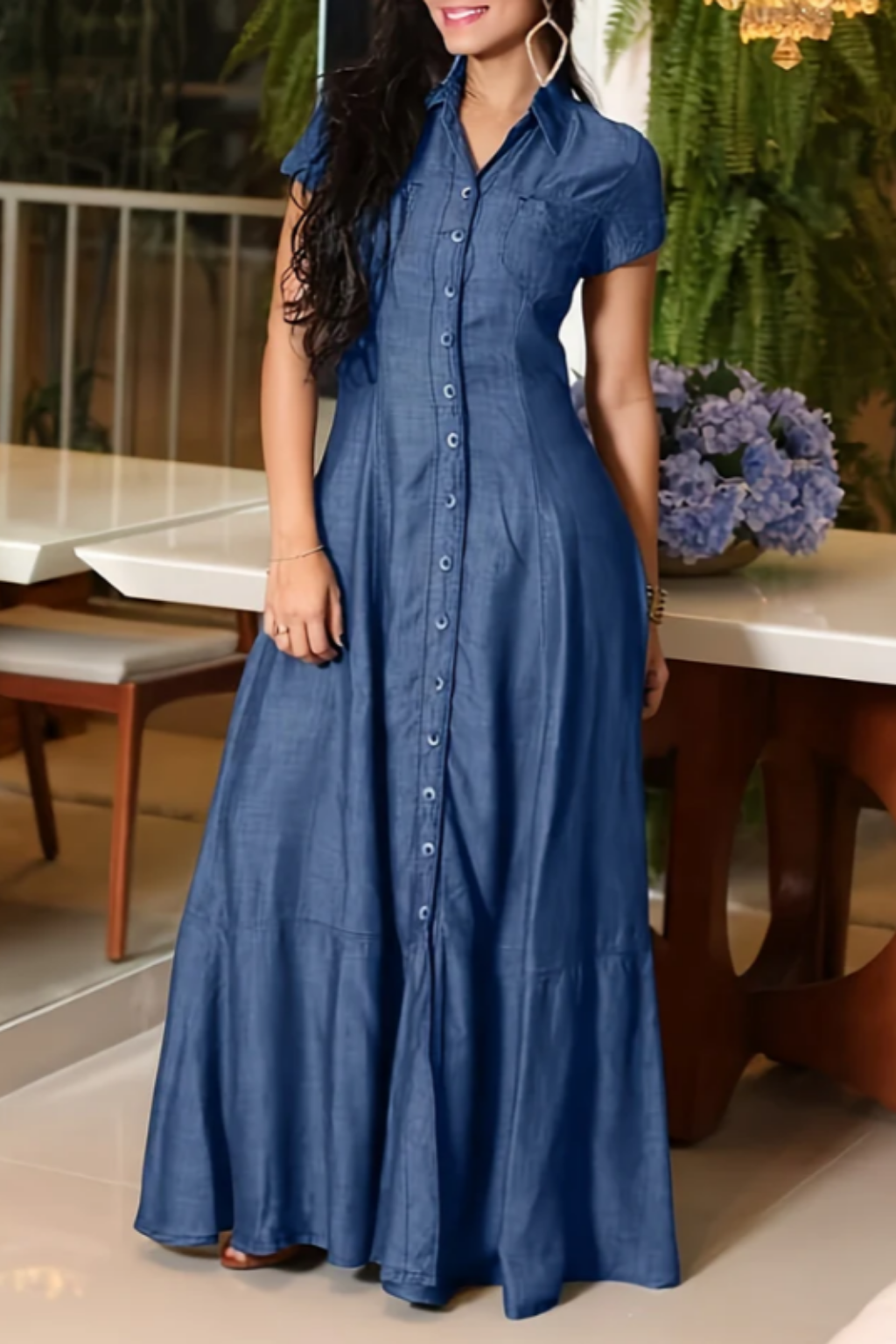 Women's Long Denim Dress, photo 4